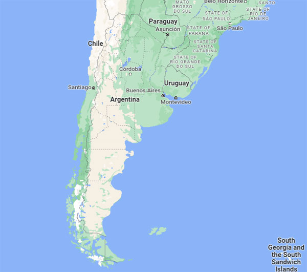 Argentina on Map
