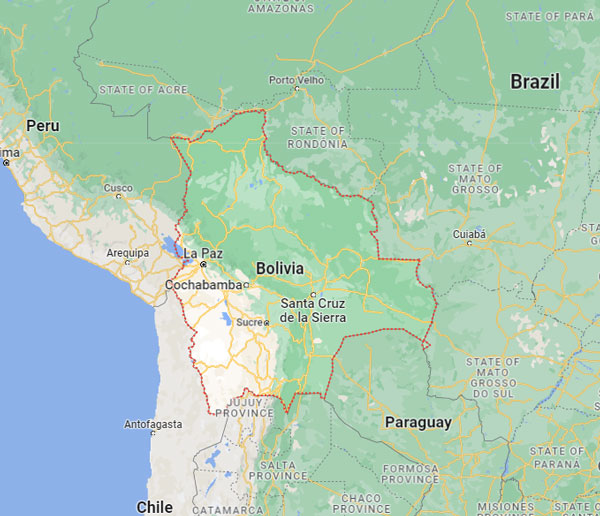Bolivia on Map