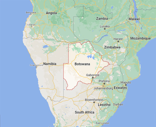 Botswana on Map