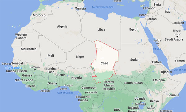 Chad on Map