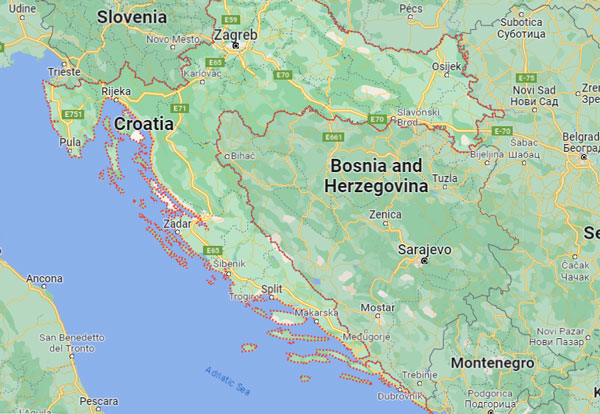 Croatia on Map