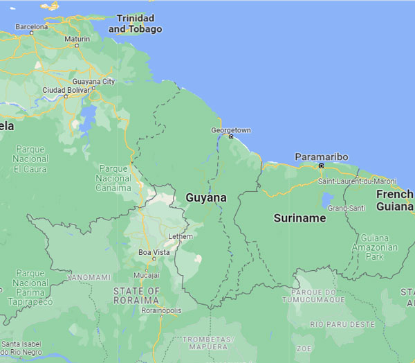 Guyana on Map