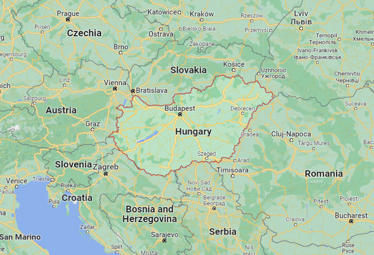 Hungary on Map