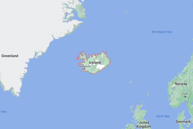 Iceland on Map