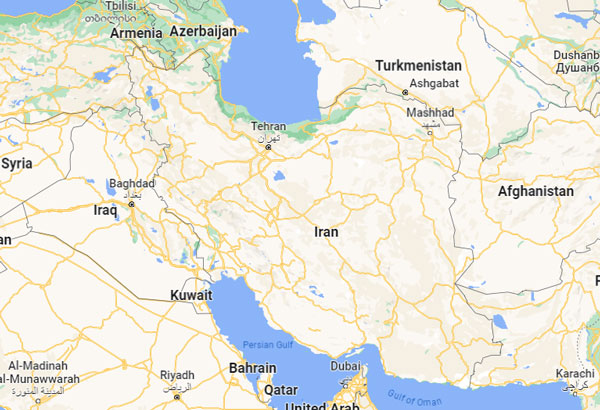 Iran on Map