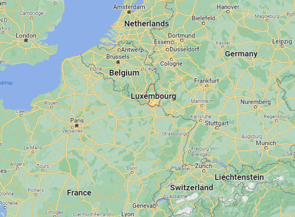 Luxembourg on Map