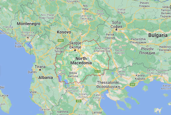 Macedonia on Map