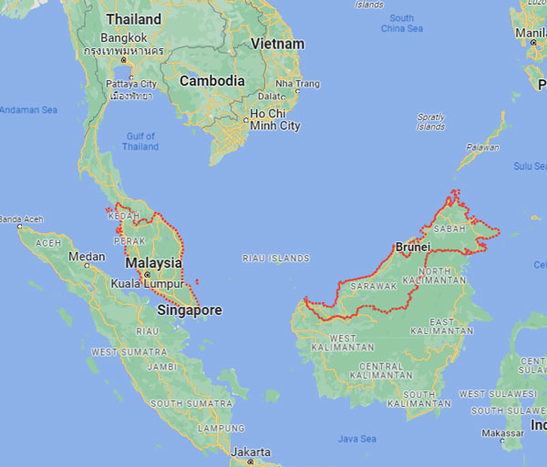 Malaysia on Map