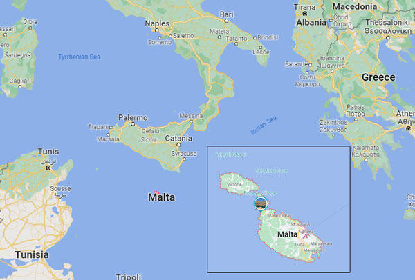 Malta on Map