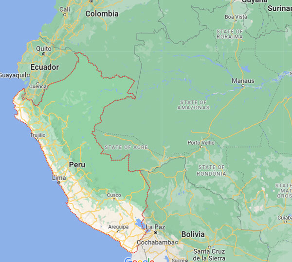 Peru on Map