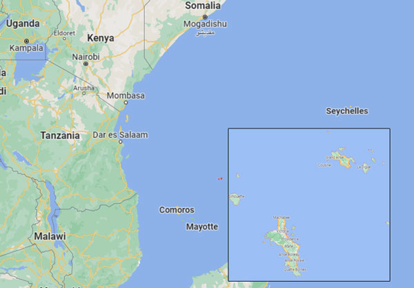 Seychelles on Map