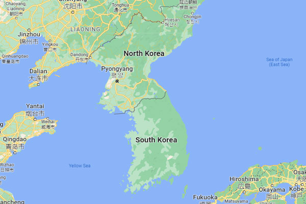 South Korea on Map