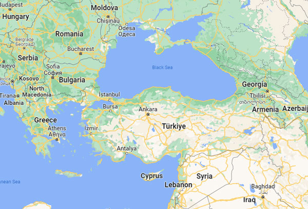 Turkey on Map